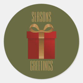 Vakantie kerstcadeautjes Sticker groet