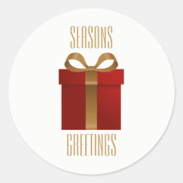 Vakantie kerstcadeautjes Sticker groet