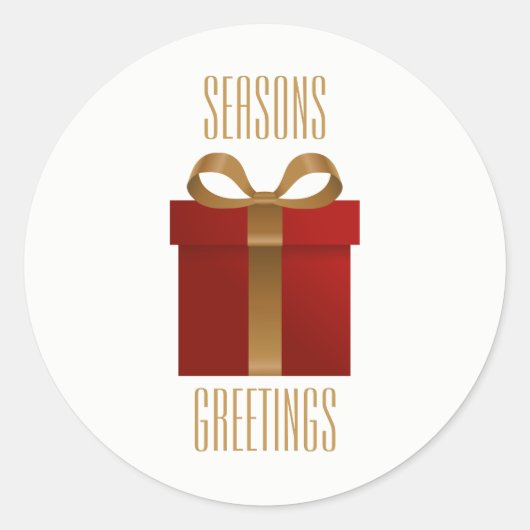 Vakantie kerstcadeautjes Sticker groet (Voorkant)