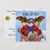 Vakantie - Kerstdrop IN Uitnodiging (Voorkant / Achterkant)