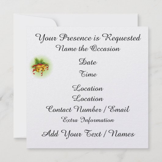 Vakantie - Kerstdrop IN Uitnodiging (Achterkant)