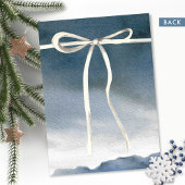 Vakantie / Kerstfeest, Blauw en Zilveren krans Kaart