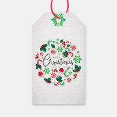 Vakantie: kerstfeest cadeaulabel (Achterkant)
