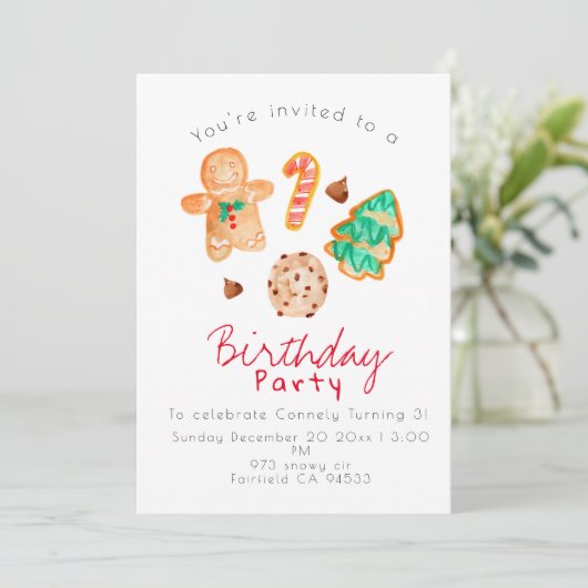 Vakantie kerstfeest kind verjaardag kaart (Staand voorkant)