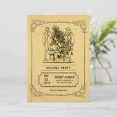 Vakantie kerstfeest uitnodiging (Staand voorkant)