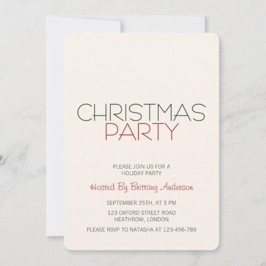 Vakantie Kerstfeest Uitnodiging Red Plaid (Voorkant)