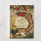 Vakantie Kerstfeest Uitnodigingen (Voorkant)