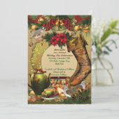 Vakantie Kerstfeest Uitnodigingen (Staand voorkant)