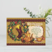 Vakantie Kerstfeest Uitnodigingen (Staand voorkant)