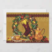 Vakantie Kerstfeest Uitnodigingen (Achterkant)