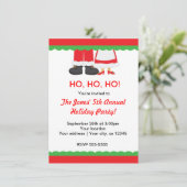 Vakantie kerstfeest vrolijke voeten Santa & Mrs. Kaart (Staand voorkant)