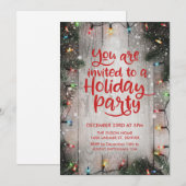 Vakantie kerstfeest Winterfeest Uitnodiging (Voorkant / Achterkant)