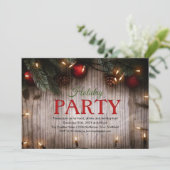 Vakantie kerstfeest Winterfeest Uitnodiging (Staand voorkant)