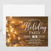 Vakantie kerstfeest Winterfeest Uitnodiging (Voorkant / Achterkant)