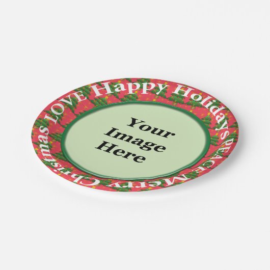 Vakantie, kerstfeestartikel, foto-bord. papieren bordje (Gekanteld)