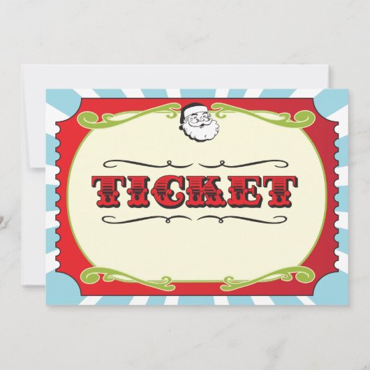 Vakantie kerstfeestdag Ticket uitnodiging (Achterkant)