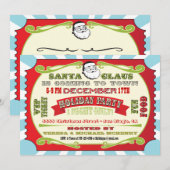 Vakantie kerstfeestdag Ticket uitnodiging (Voorkant / Achterkant)