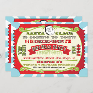 Vakantie kerstfeestdag Ticket uitnodiging