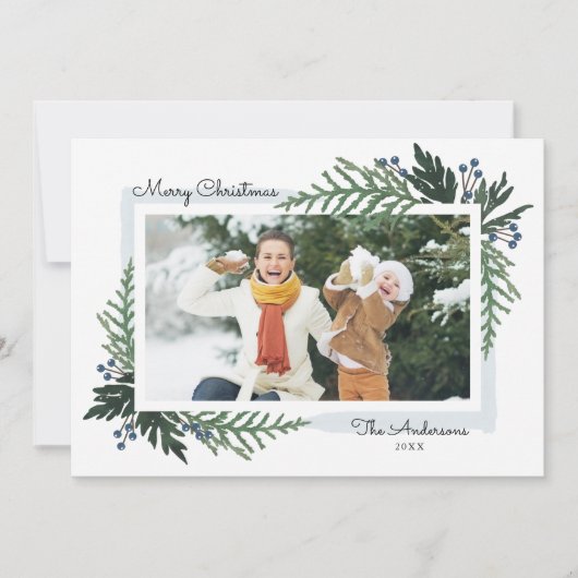 Vakantie - kerstfotokaart feestdagenkaart (Voorkant)