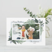 Vakantie - kerstfotokaart feestdagenkaart (Staand voorkant)