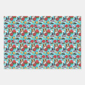 Vakantie Kersthonden Inpakpapier Vel (Voorkant 3)