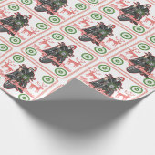 Vakantie kerstkerstkerstkerstfeestdag cadeaupapier (Hoek)