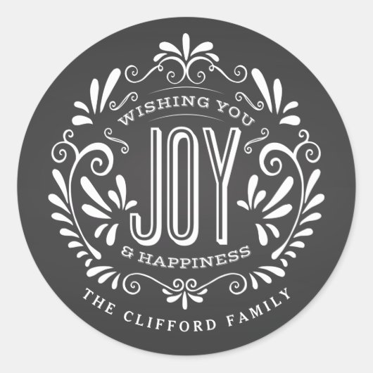 VAKANTIE KERSTKRIJT KUNST ORNAMENT STICKERS (Voorkant)