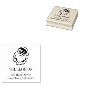 Vakantie kerstman — Terugkeeradres Rubberstempel (Gestempeld)