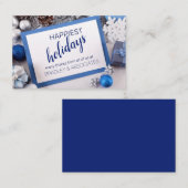 Vakantie Kerstmis Bedrijf Gepersonaliseerde Naam Visitekaartje (Voorkant / Achterkant)