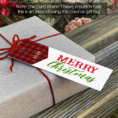 Vakantie/Kerstmis Buffalo Plaid Cadeau Labels 1 x 