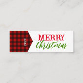 Vakantie/Kerstmis Buffalo Plaid Cadeau Labels 1 x (Voorkant)