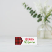 Vakantie/Kerstmis Buffalo Plaid Cadeau Labels 1 x (Staand voorkant)