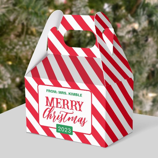 Vakantie/Kerstmis Candy Cane Stripe Gift/Favor Box Bedankdoosjes