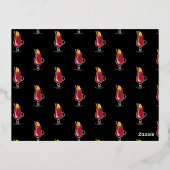 Vakantie Kerstmis cocktail party uitnodiging (Achterkant)