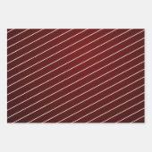 Vakantie Kerstmis cranberry rood diep wit streep Inpakpapier Vel (Voorkant)