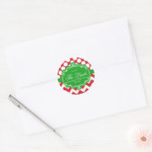 Vakantie Kerstmis Familienaam Adres Ronde Sticker (Envelop)