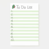 Vakantie Kerstmis feestelijke jingle bell holly Post-it® Notes (Voorkant)