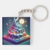 Vakantie Kerstmis Galaxy Sleutelhanger (Achterkant)