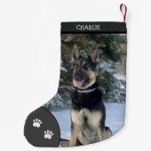 Vakantie Kerstmis Gepersonaliseerde Huisdier Hond  Kleine Kerstsok (Achterkant)