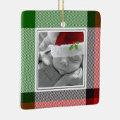 Vakantie kerstmis geplakt keepomwille Foto Familie Keramisch Ornament (Rechts)