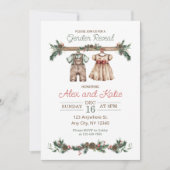 Vakantie Kerstmis Geslacht Onthulling Uitnodiging (Voorkant)