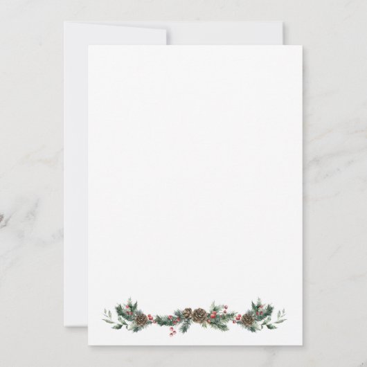 Vakantie Kerstmis Geslacht Onthulling Uitnodiging (Achterkant)