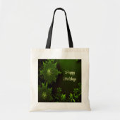 Vakantie Kerstmis Groene Bloemen Canvas tas (Voorkant)