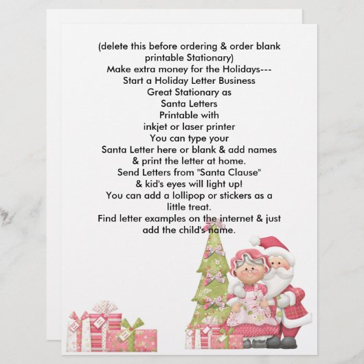 Vakantie kerstmis in Santa Letterhead (Voorkant / Achterkant)