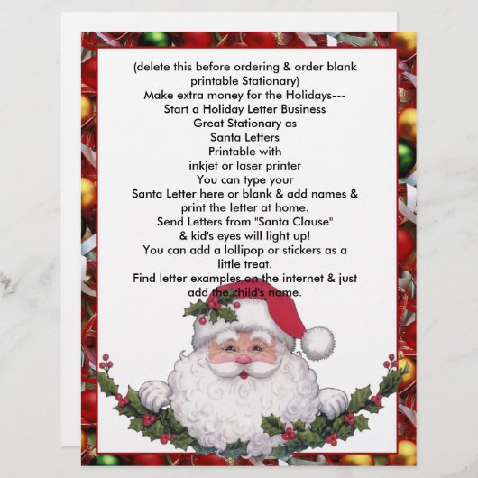 Vakantie kerstmis in Santa Letterhead (Voorkant / Achterkant)