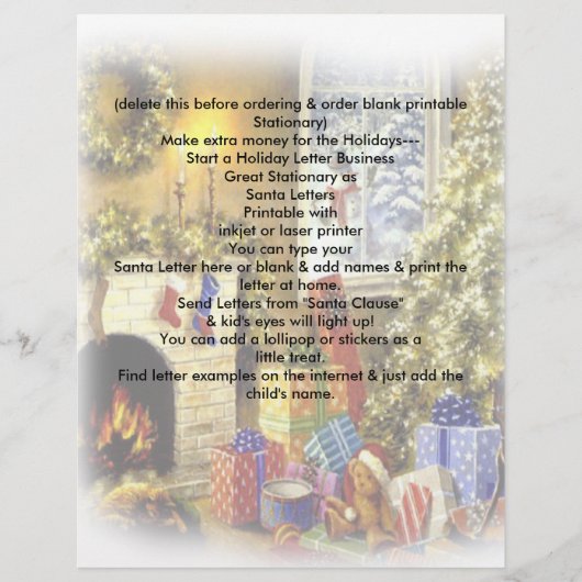 Vakantie kerstmis in Santa Letterhead (Voorkant)