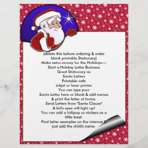 Vakantie kerstmis in Santa Letterhead