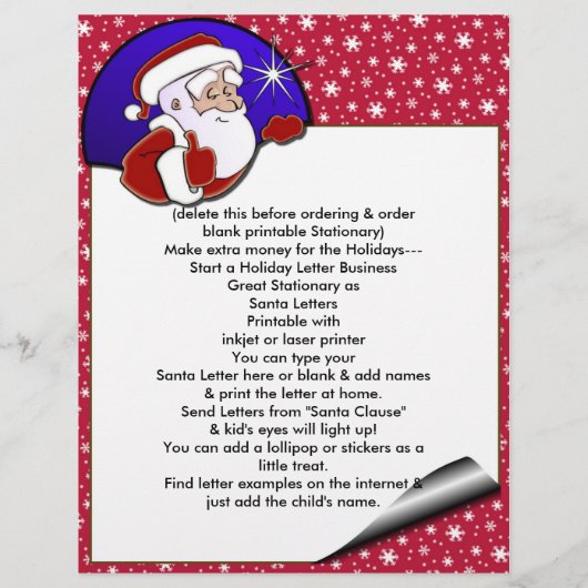 Vakantie kerstmis in Santa Letterhead (Voorkant)