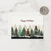  vakantie, Kerstmis Kaart. Notitiekaartje (Voorkant / Achterkant in situ)