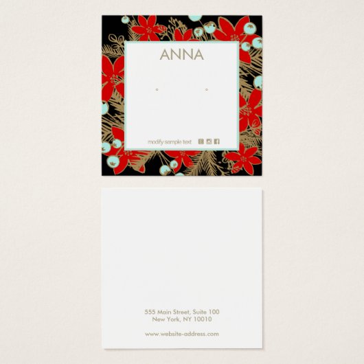 Vakantie, kerstmis met visitekaartje (Voorkant /achterkant)